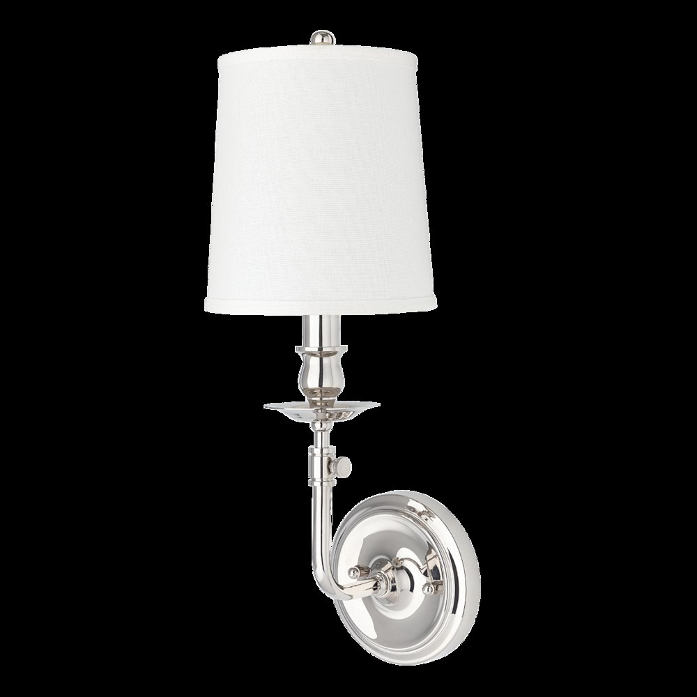 Logan Wall Sconce, Polished Nickel. Picture 1