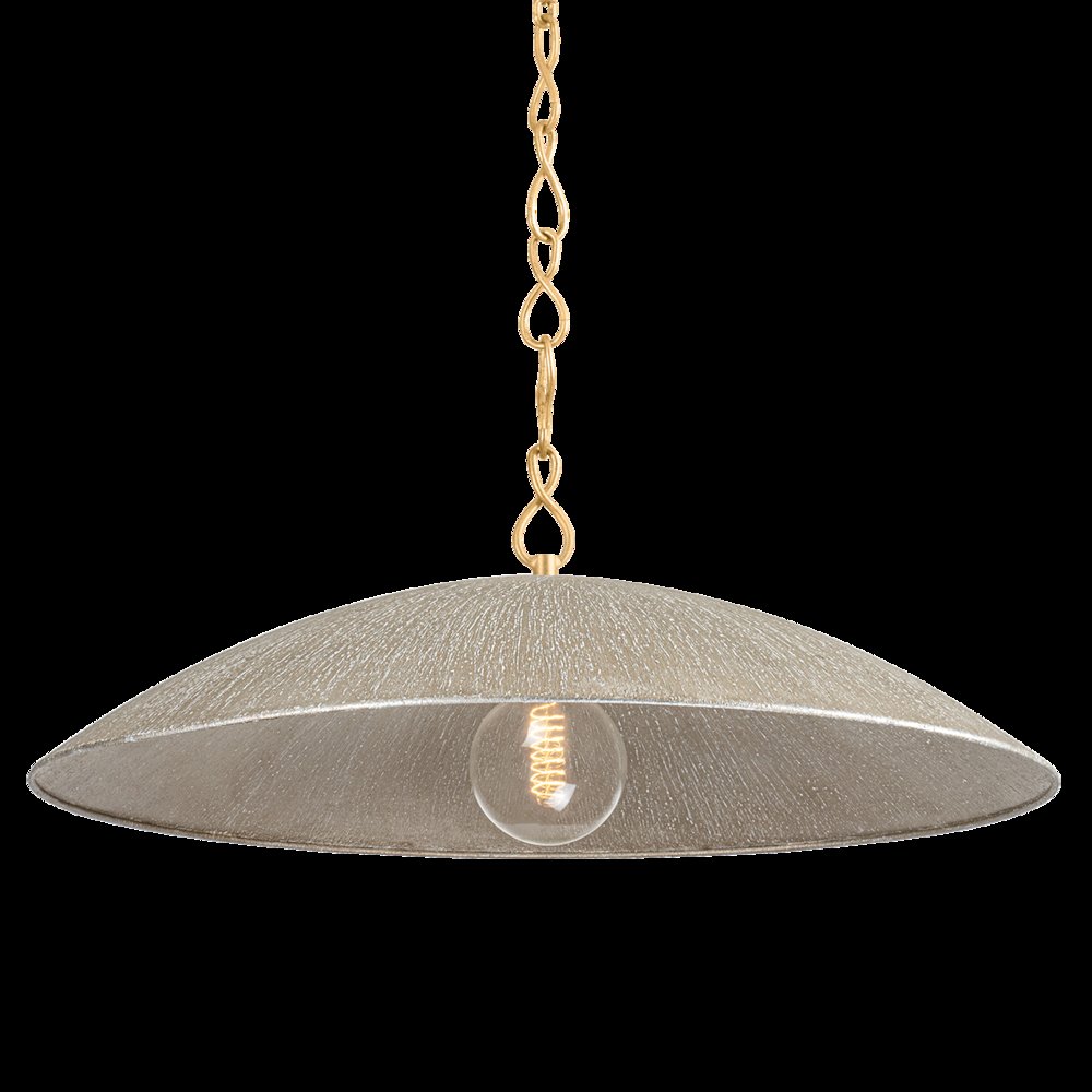 Eve Pendant, Vintage Gold Leaf. Picture 1
