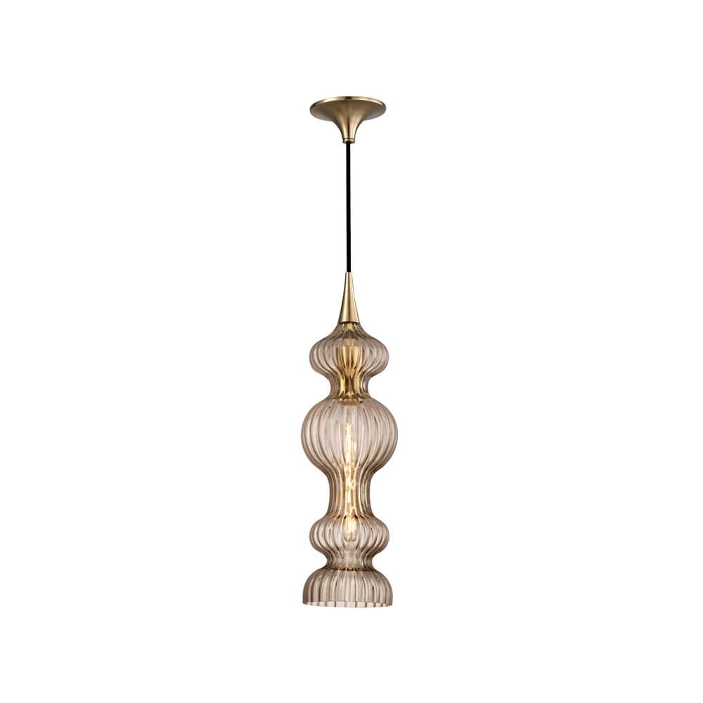 Pomfret Pendant, Aged Brass. Picture 1