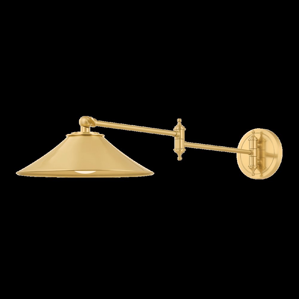 Lithgow Wall Sconce, Aged Brass. Picture 1