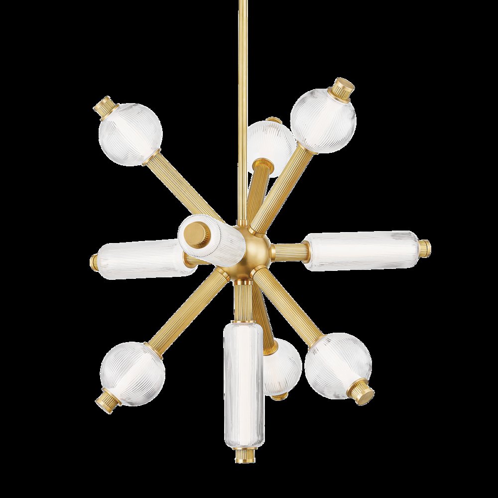 Atom Chandelier, Vintage Brass. Picture 1