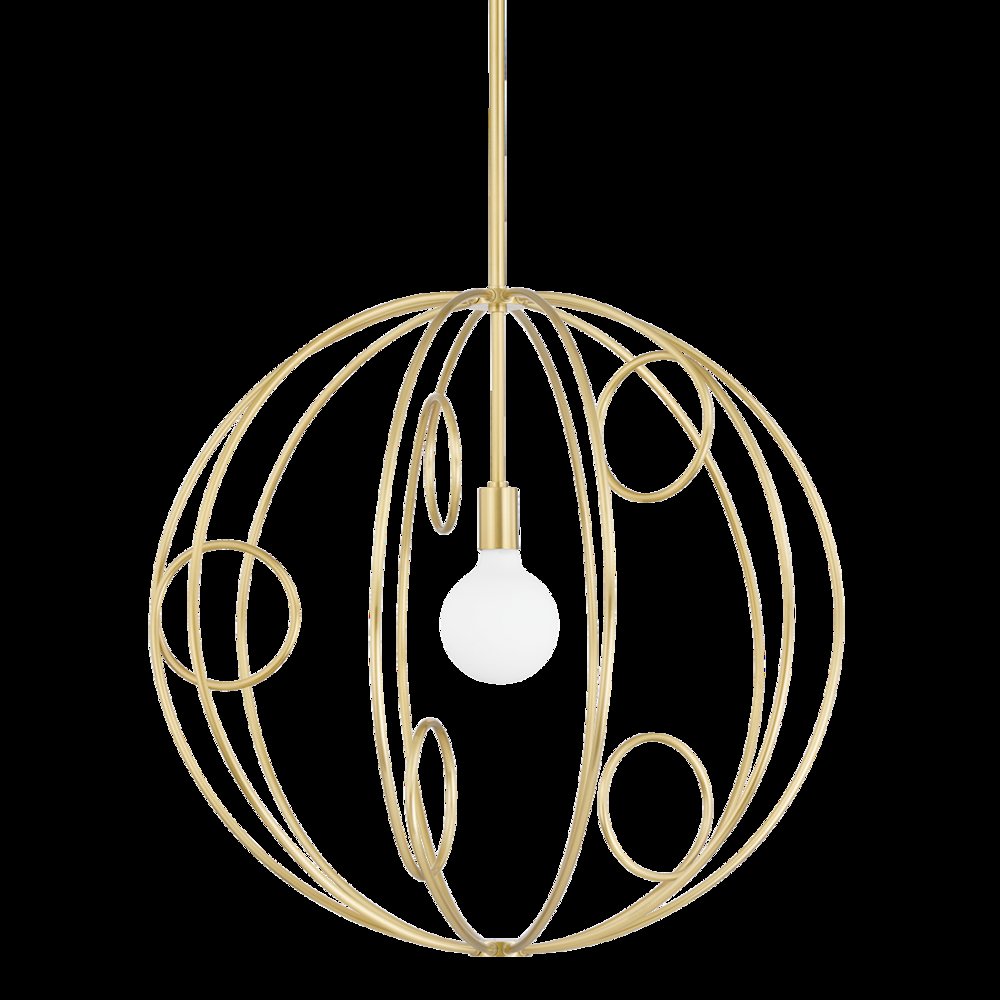 Alanis Pendant, Aged Brass. Picture 1