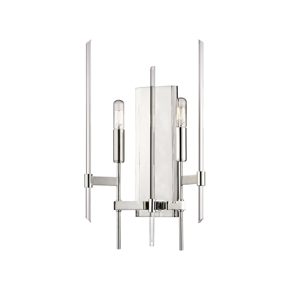 Bari Wall Sconce, Polished Nickel. Picture 1