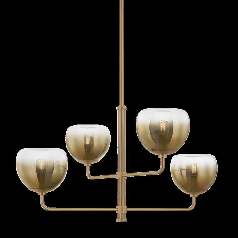 August Chandelier, Patina Brass. Picture 1