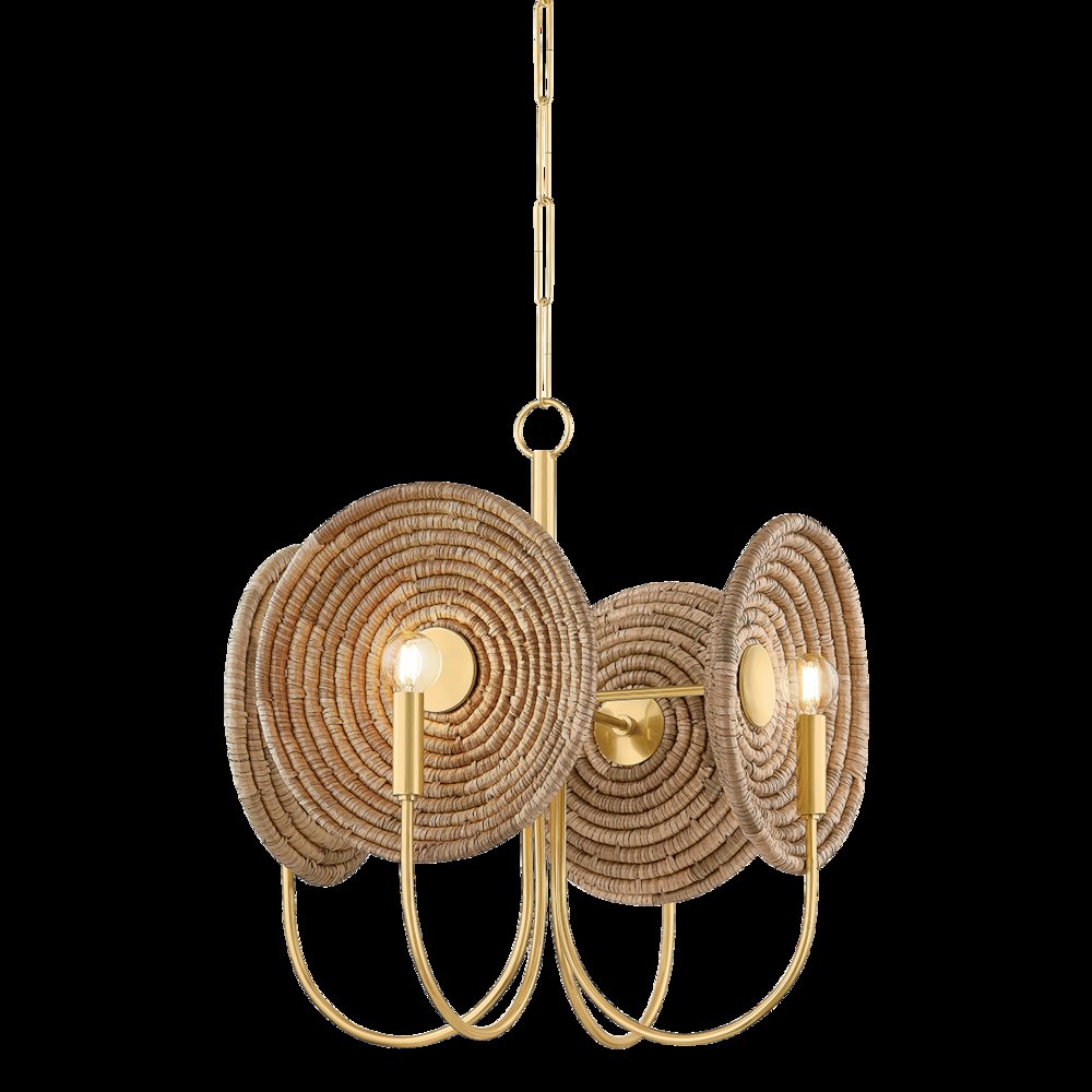 Ashby Chandelier, Aged Brass. Picture 1