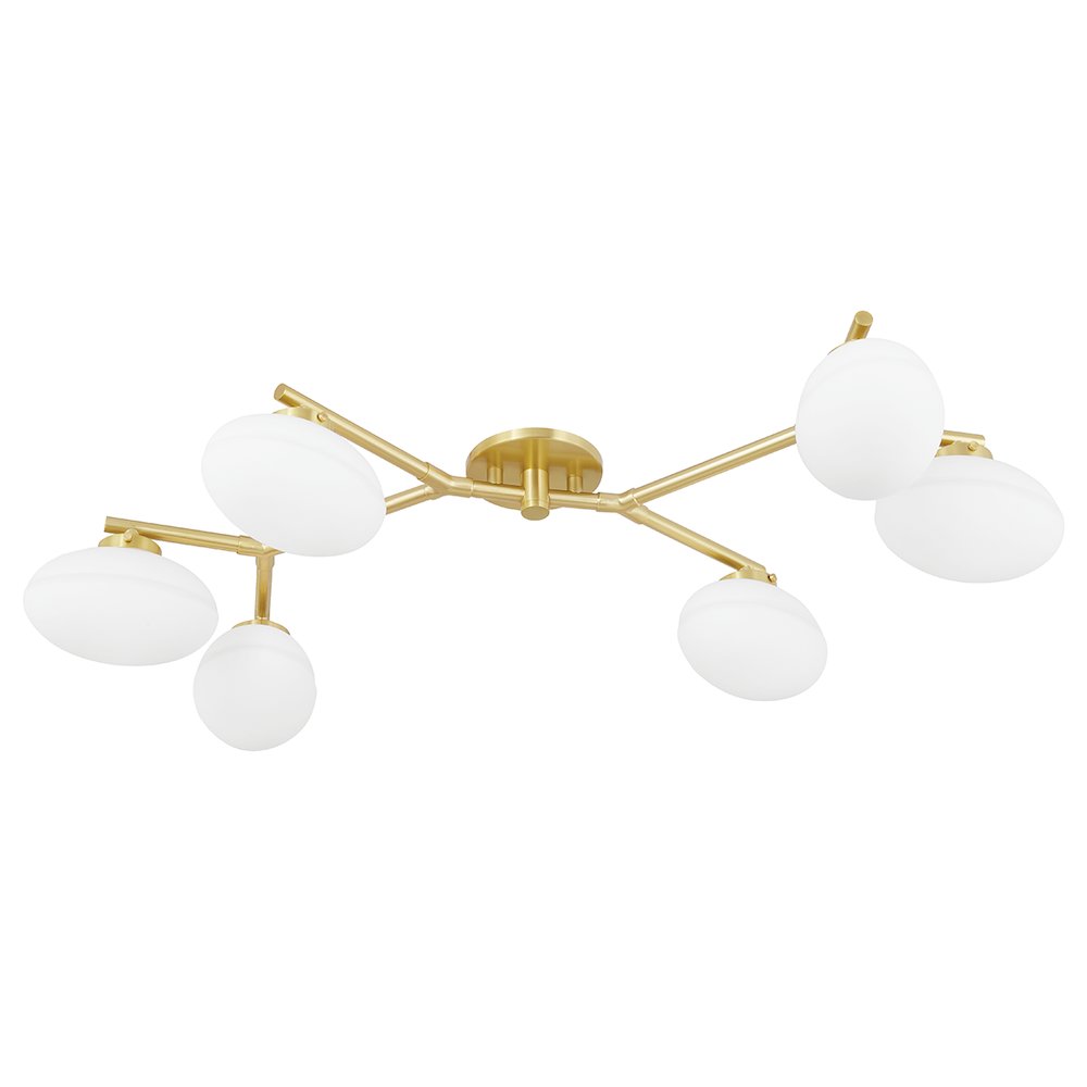 Wagner Semi Flush, Aged Brass. Picture 1