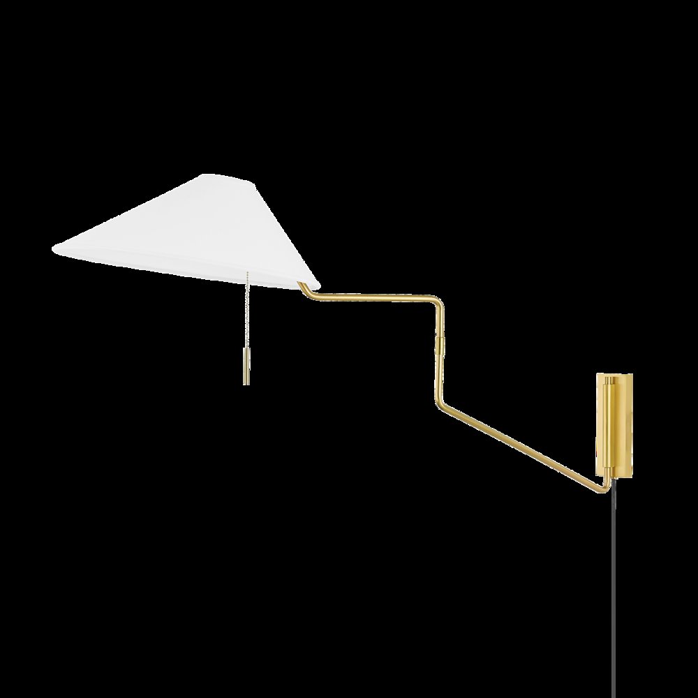 Aisa Plug-In Sconce, Aged Brass. Picture 1