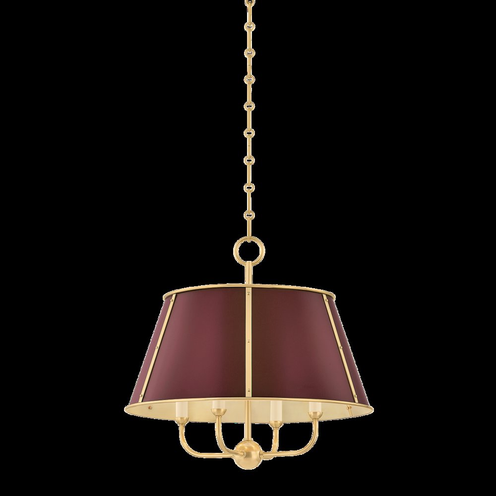 Cambridge Chandelier, Aged Brass. Picture 1