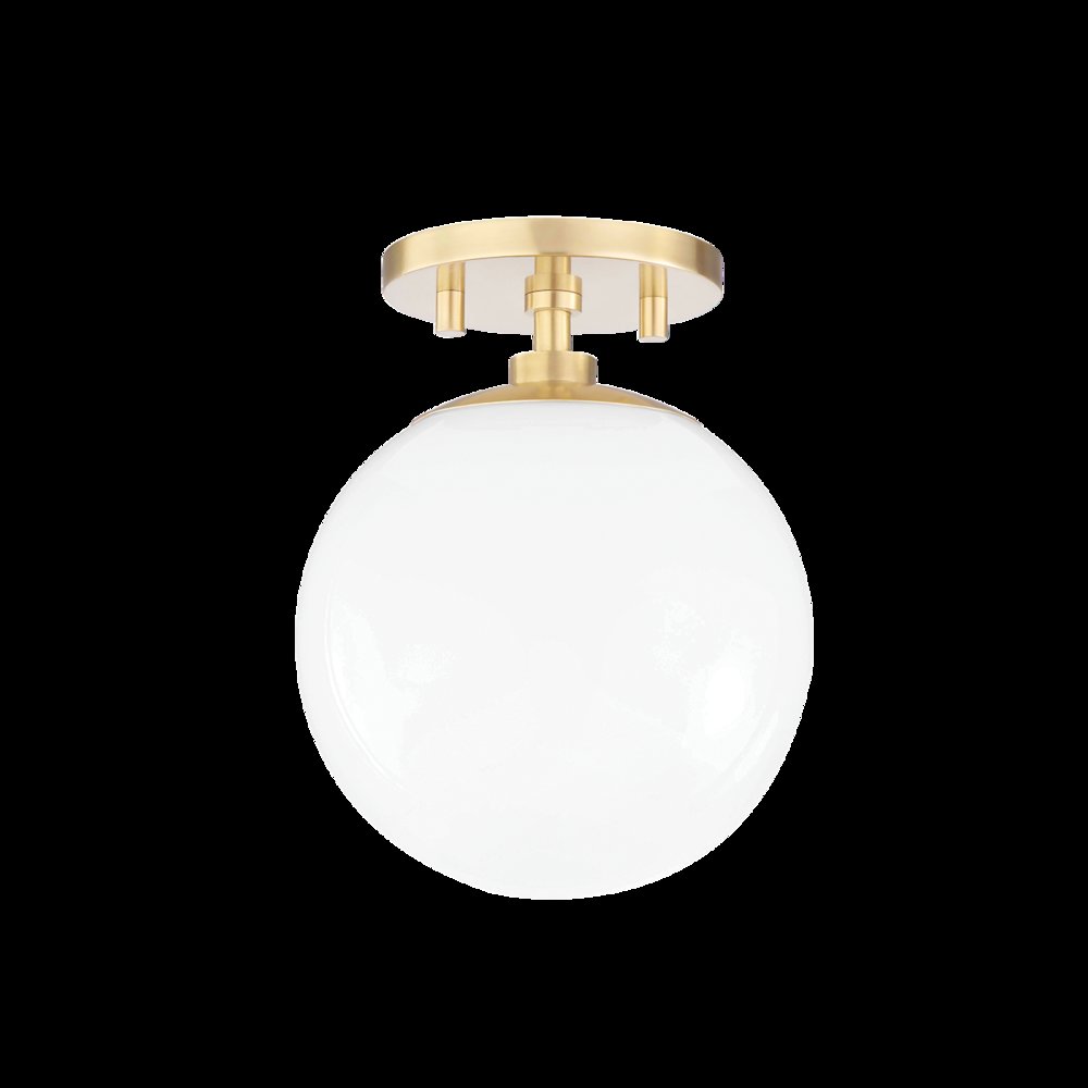 Stella Semi Flush, Aged Brass. Picture 1