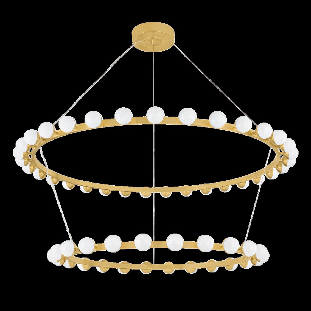 Linus Chandelier, Vintage Brass. Picture 1