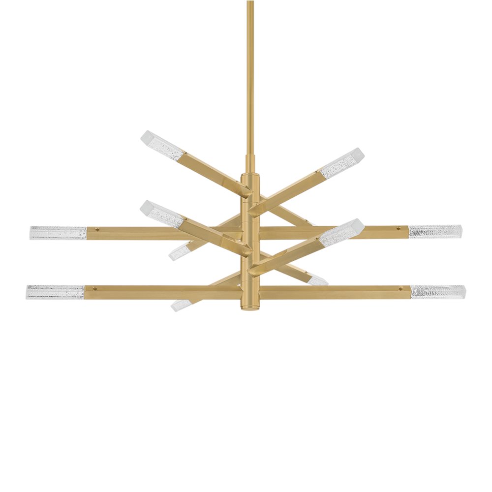 Strasbourg Chandelier, Vintage Brass. Picture 1