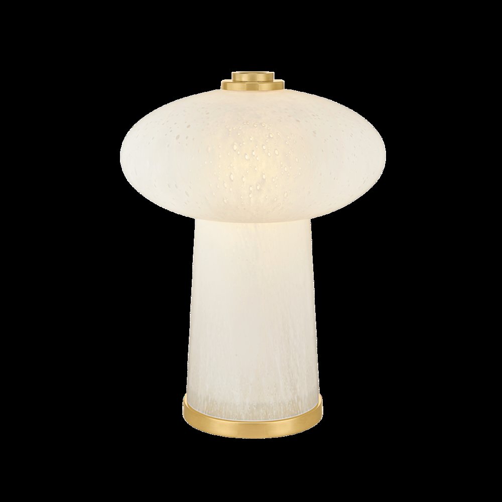 Fords Rechargeable Table Lamp, Aged Brass. Picture 1