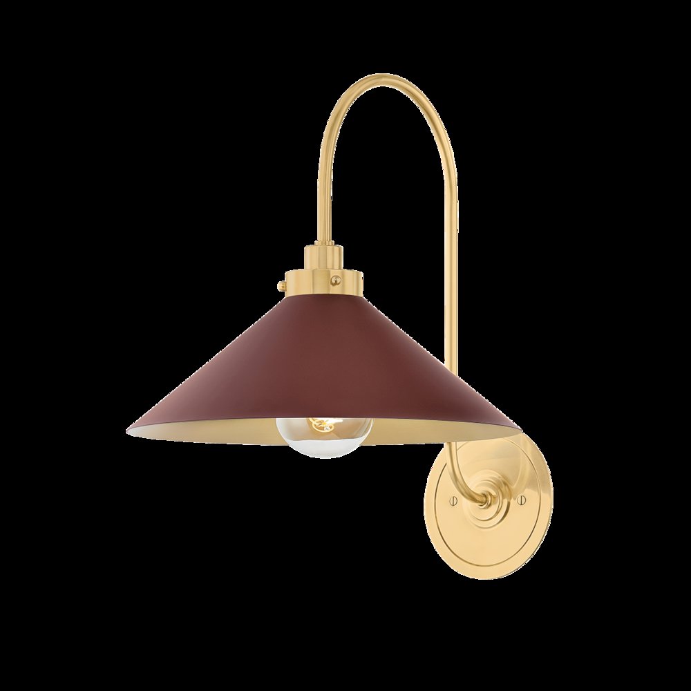 Clivedon Wall Sconce, Aged Brass. Picture 1