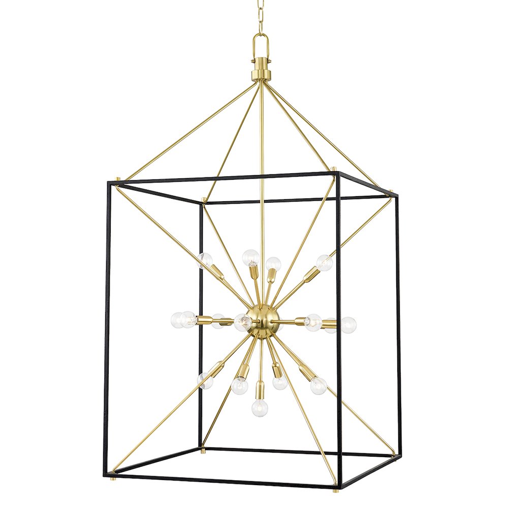 Glendale Lantern, Aged Brass. Picture 1