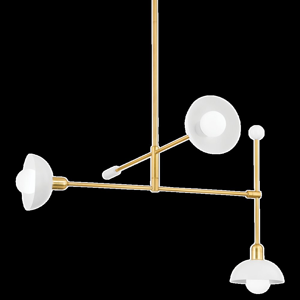 Billie Chandelier, Aged Brass. Picture 1