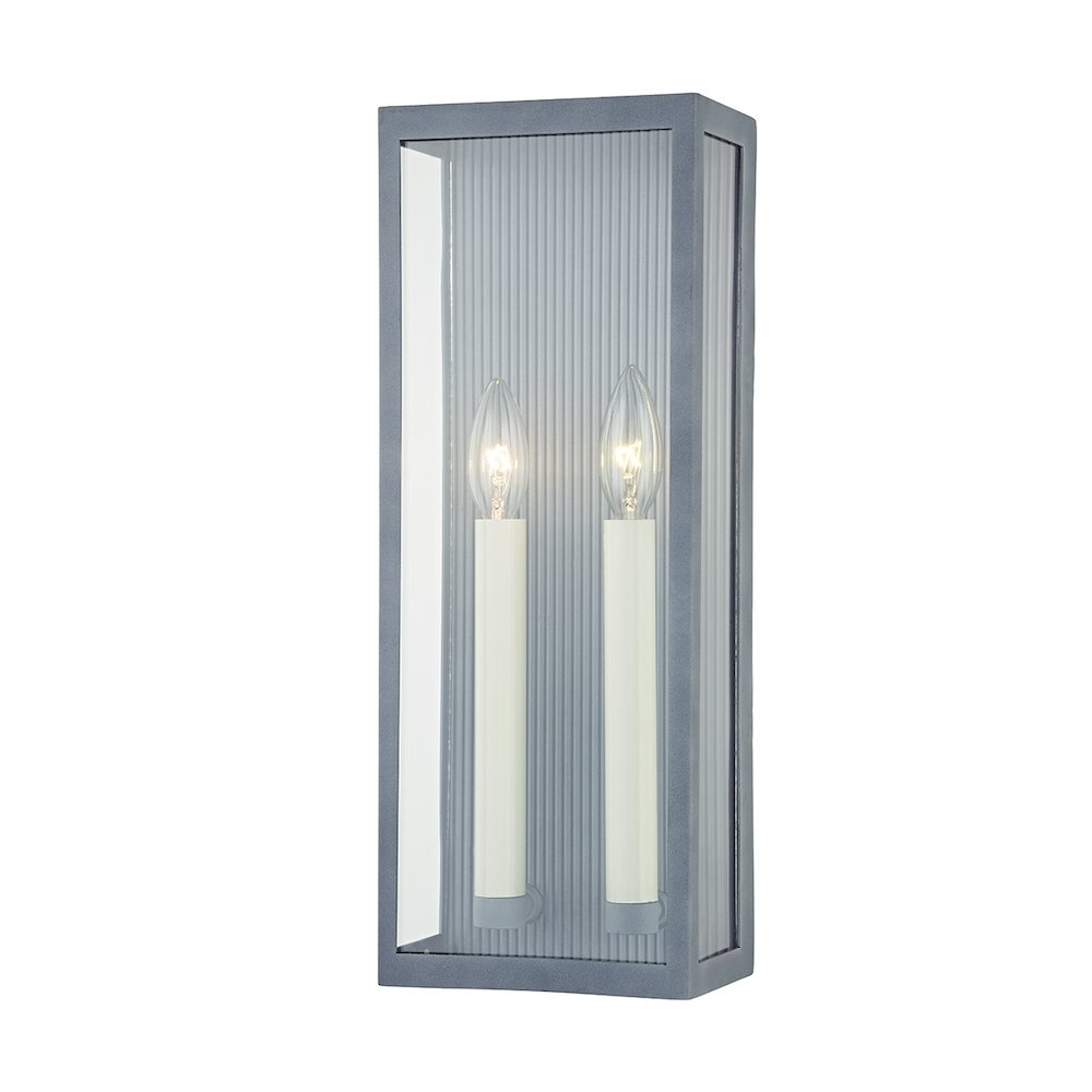 Vail Exterior Wall Sconce, Weathered Zinc. Picture 1