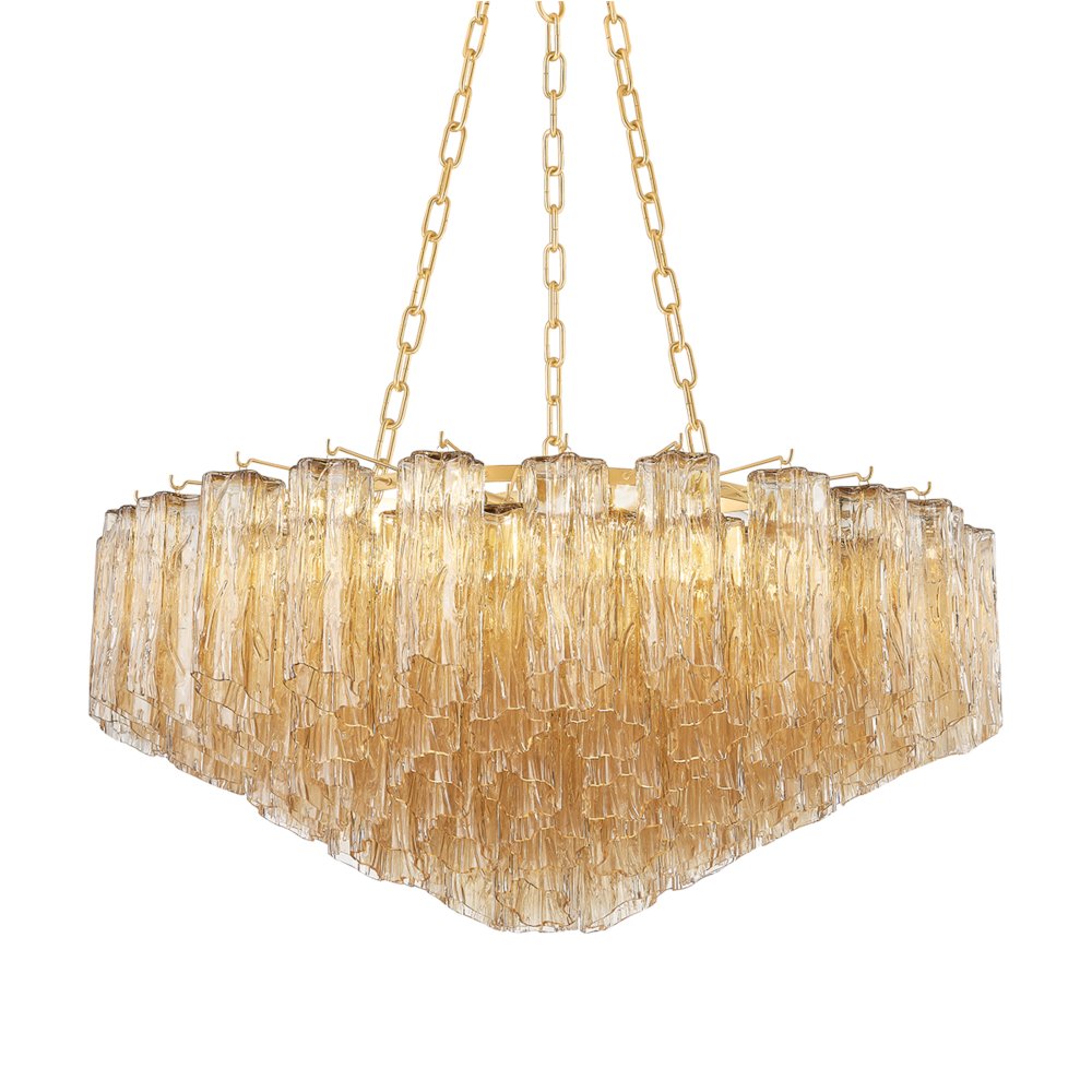Watertown Chandelier, Aged Brass. Picture 1