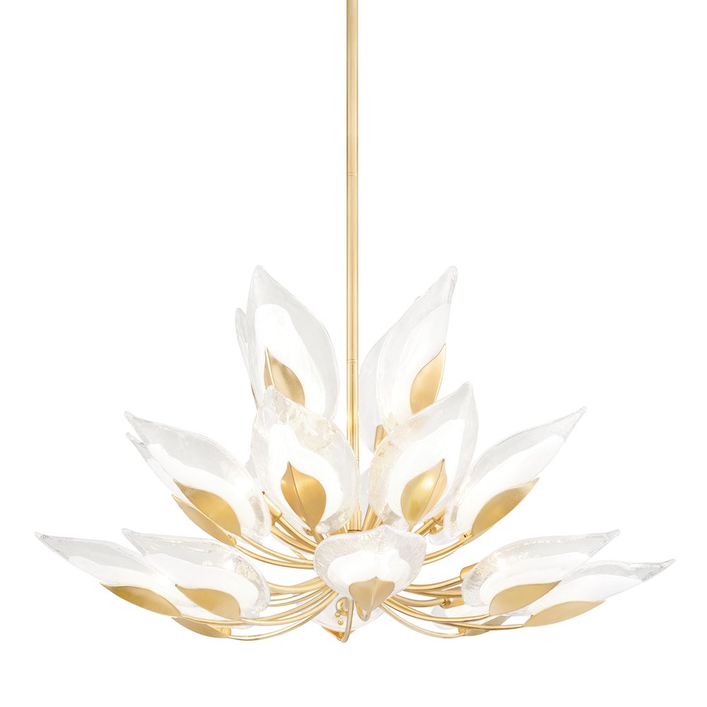 Blossom Chandelier, Gold Leaf. Picture 1