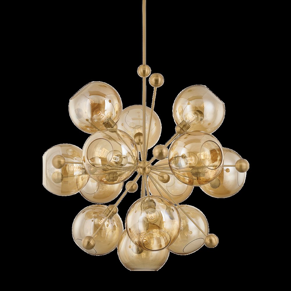 Ellory Chandelier, Patina Brass. Picture 1