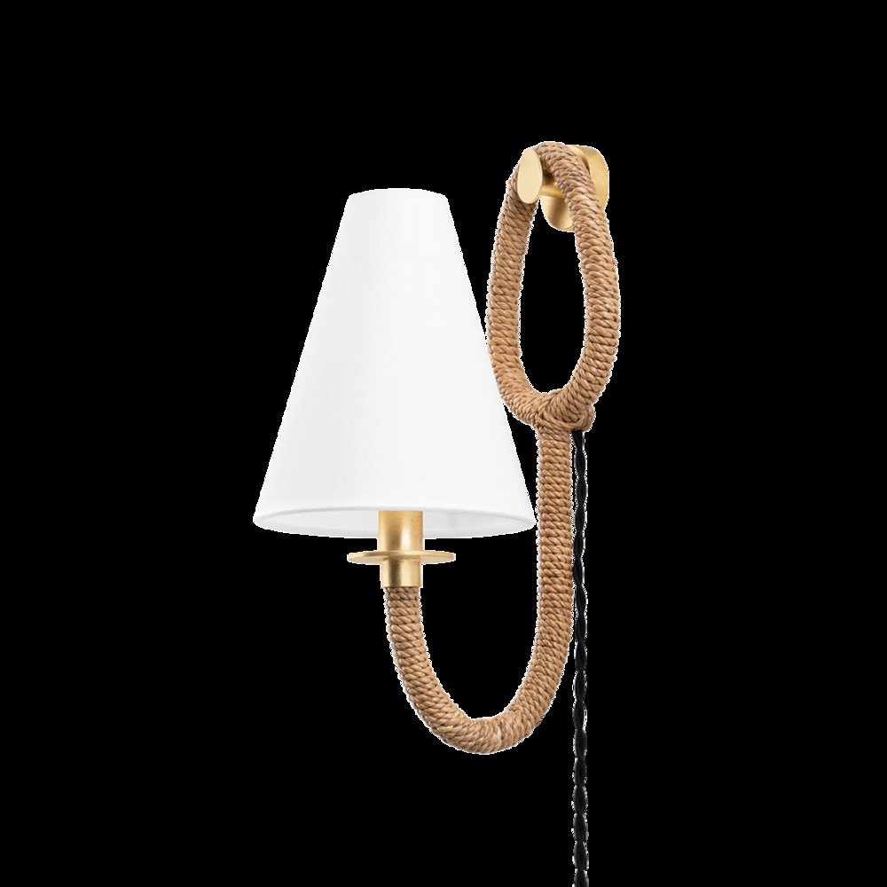 Deaver Plug-In Sconce, Vintage Gold Leaf. Picture 1