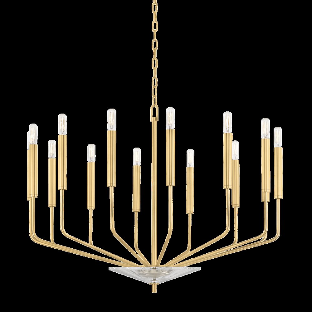 Gideon Chandelier, Aged Brass. Picture 1