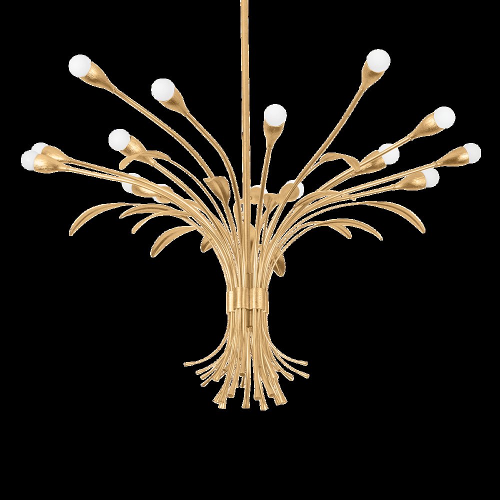 Bilston Chandelier, Vintage Gold Leaf. Picture 1