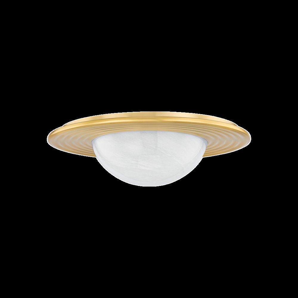 Geraldton Flush Mount, Aged Brass. Picture 1