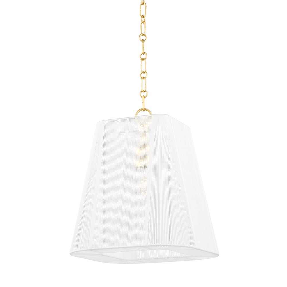 Verona Beach Pendant, Aged Brass. Picture 1