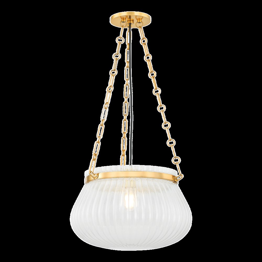 Granby Pendant, Aged Brass. Picture 1