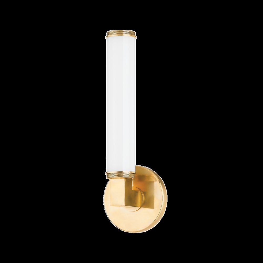 Cromwell Wall Sconce, Aged Brass. Picture 1