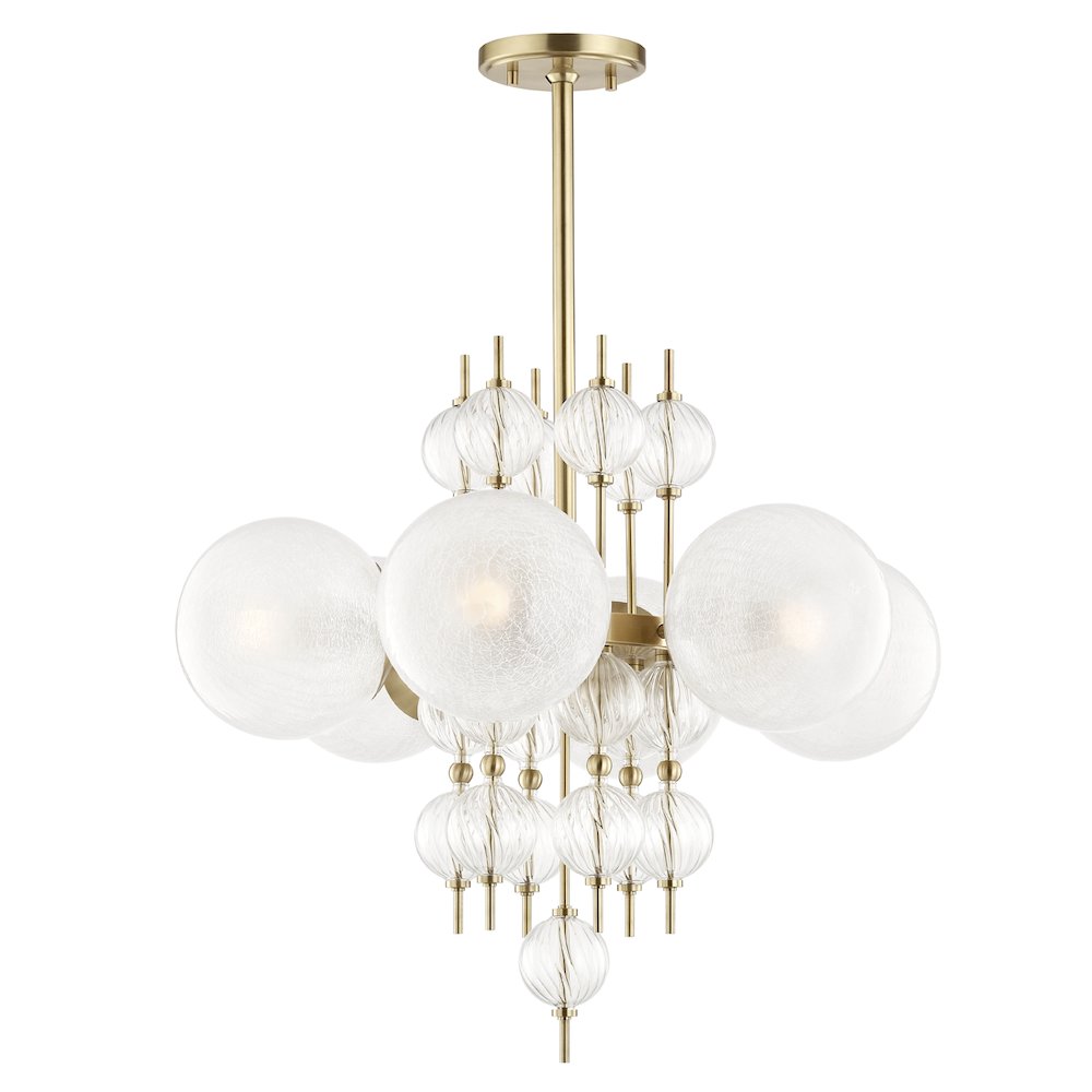 Calypso Chandelier, Aged Brass. Picture 1