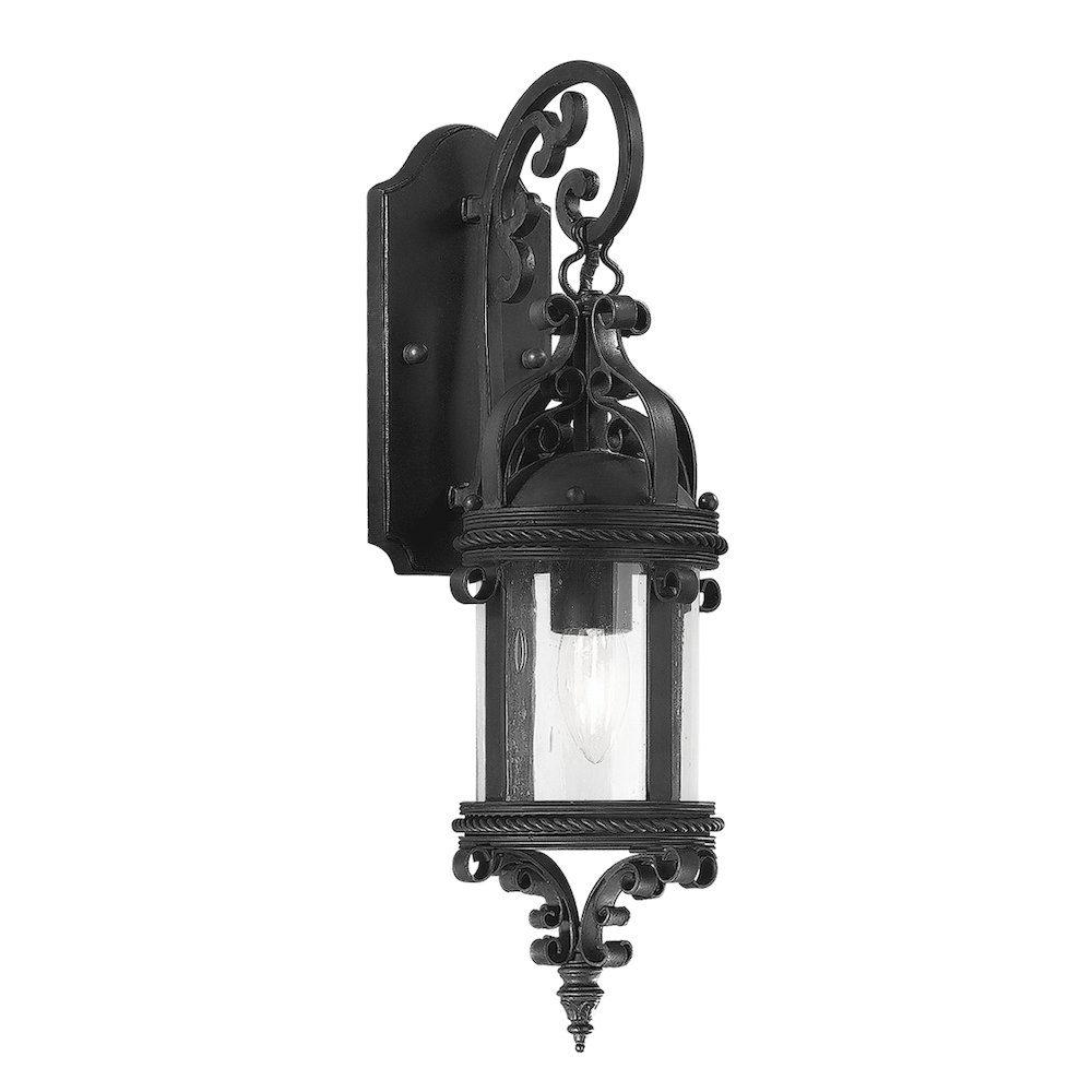 Pamplona Exterior Wall Sconce, Soft Off Black. Picture 1