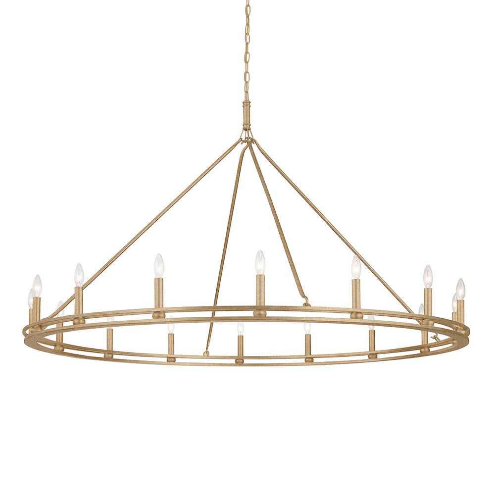 Sutton Chandelier, Champagne Silver Leaf. Picture 1