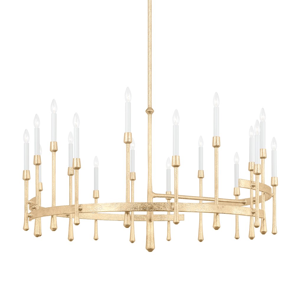 Hathaway Chandelier, Vintage Gold Leaf. Picture 1