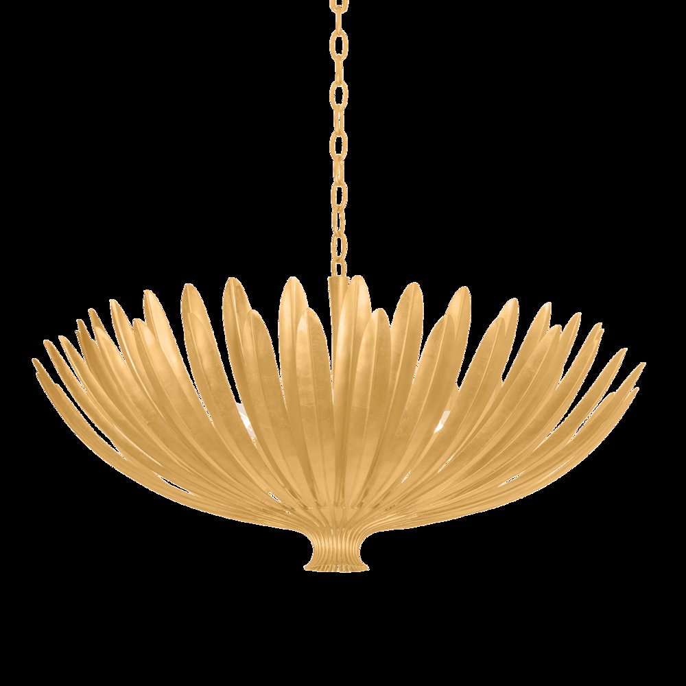 Whitfield Chandelier, Vintage Gold Leaf. Picture 1