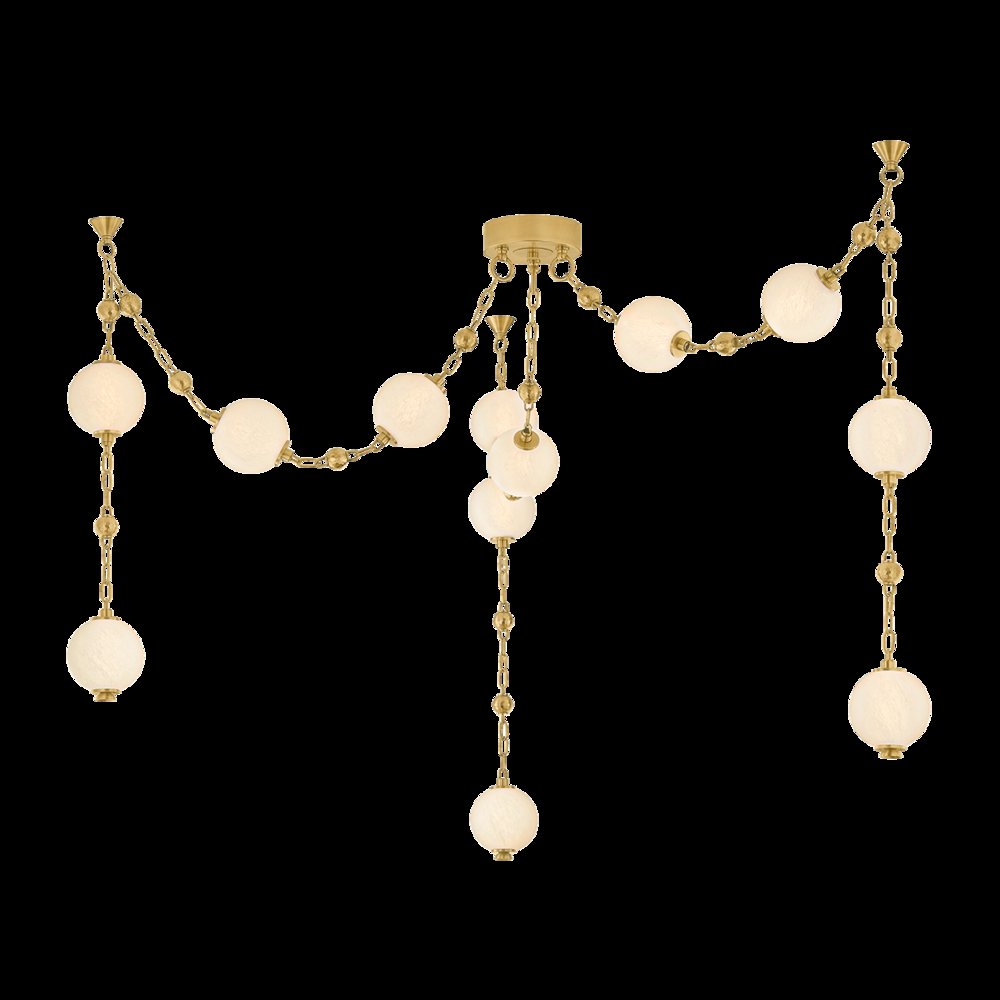 Corda Chandelier, Vintage Brass. Picture 1