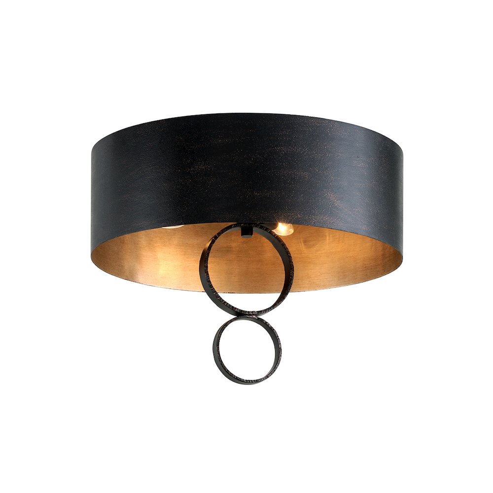 Rivington Semi Flush, Charred Copper. Picture 1
