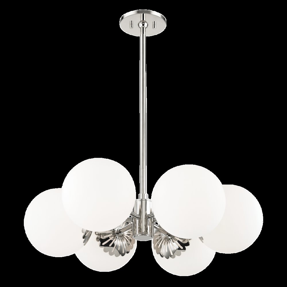 Paige Chandelier, Polished Nickel. Picture 1