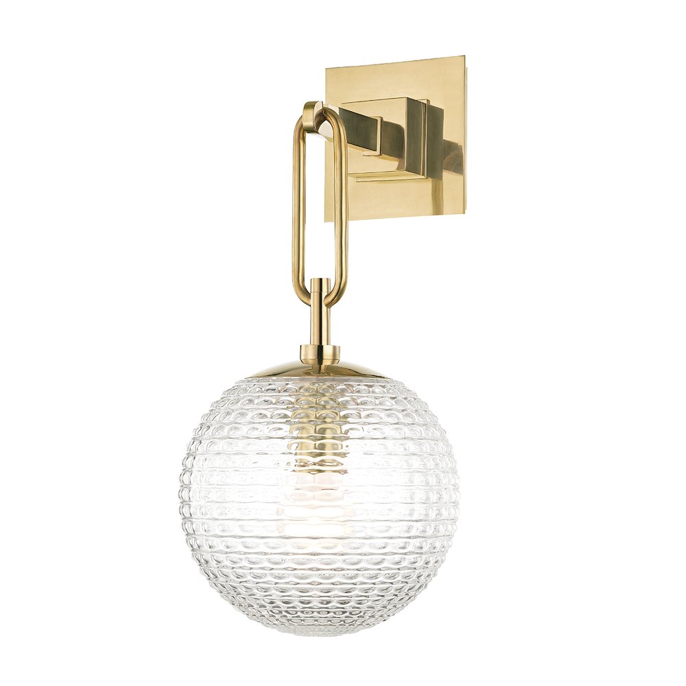 Jewett Wall Sconce, Aged Brass. Picture 1