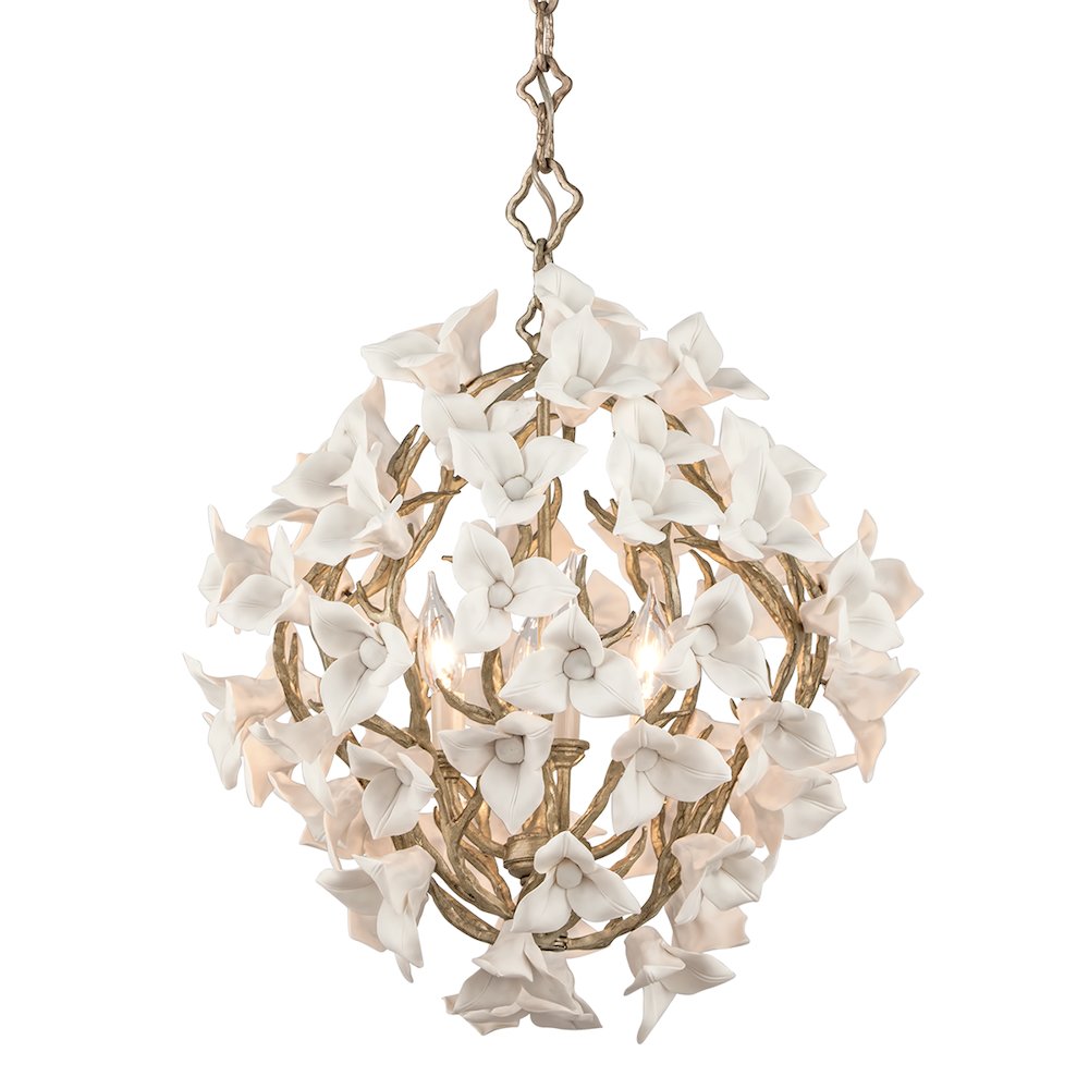 Lily Chandelier, Stria Gold Leaf. Picture 1