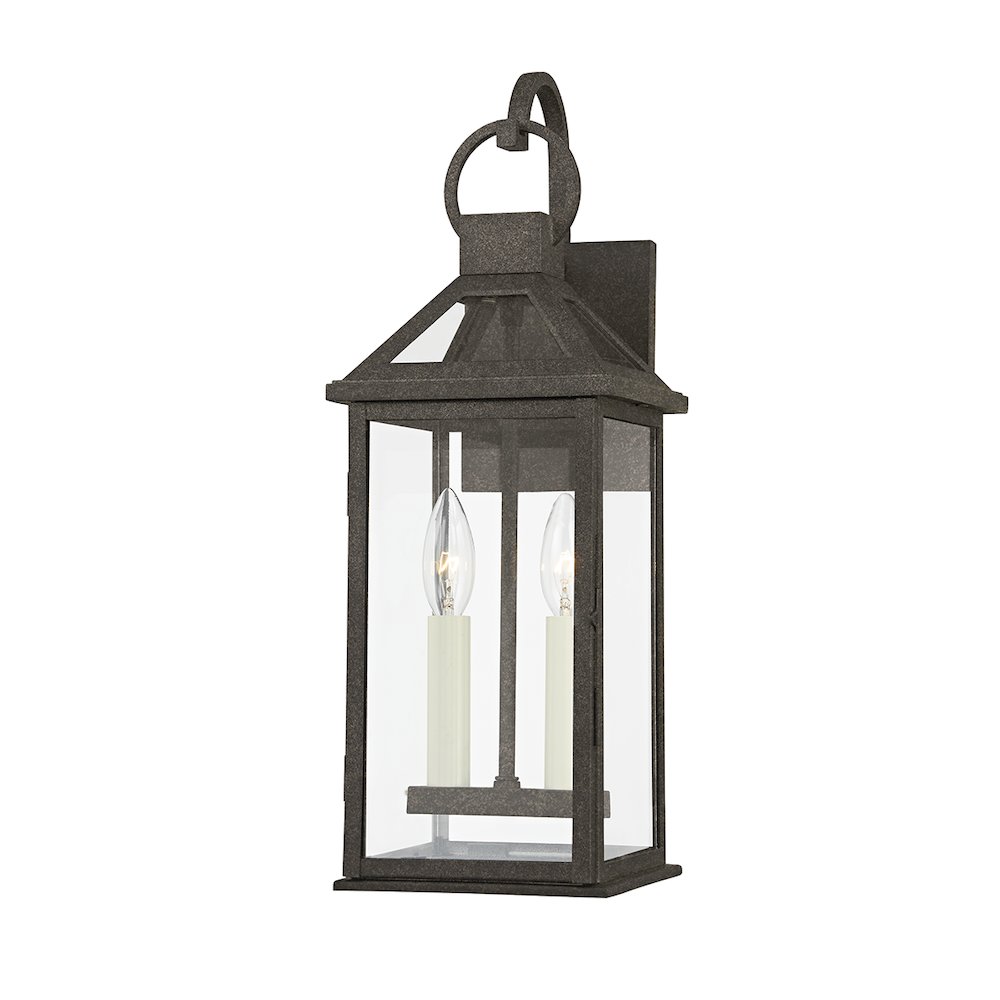 Sanders Exterior Wall Sconce, French Iron. Picture 1