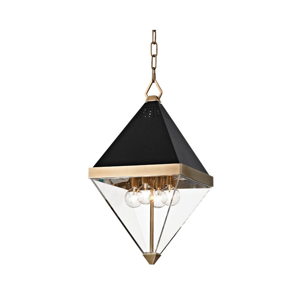 Coltrane Lantern, Aged Brass. Picture 1