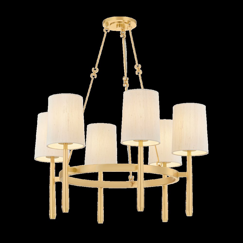 Bridgeton Chandelier, Aged Brass. Picture 1
