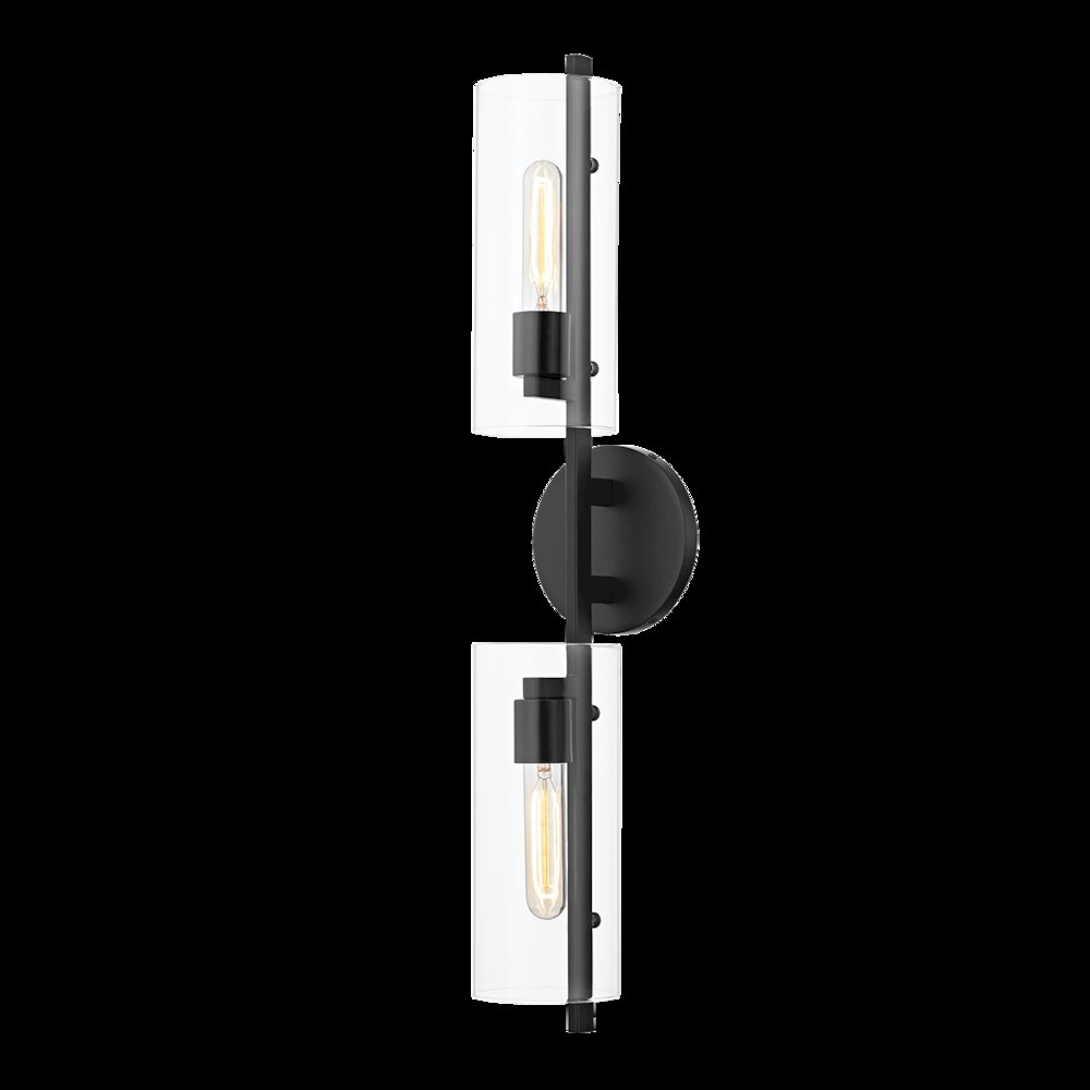 Ariel Wall Sconce, Soft Black. Picture 1
