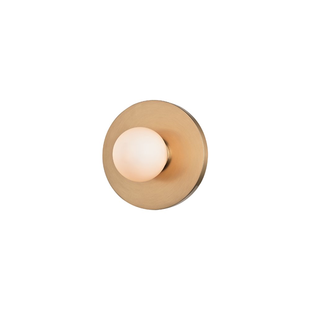 Taft Wall Sconce, Aged Brass. Picture 1