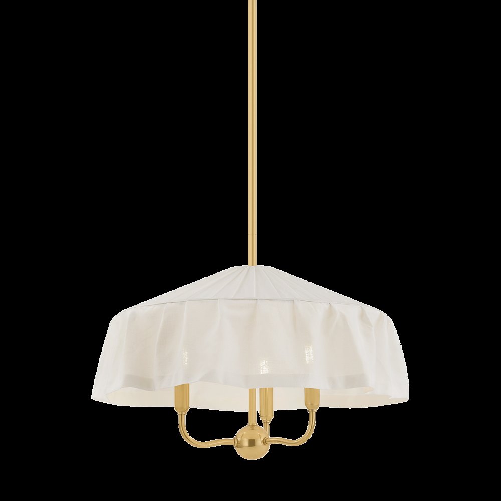 Shivonne Chandelier, Aged Brass. Picture 1