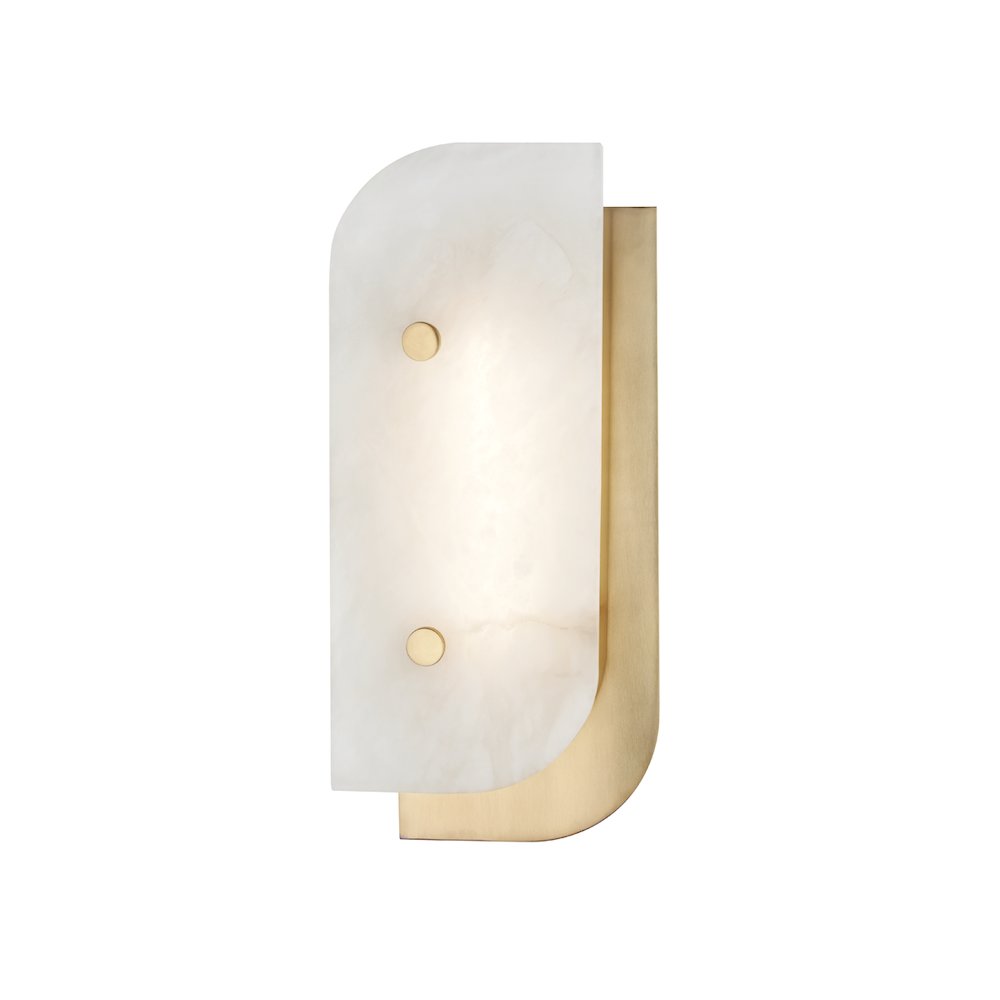 Yin & Yang Wall Sconce, Aged Brass. Picture 1