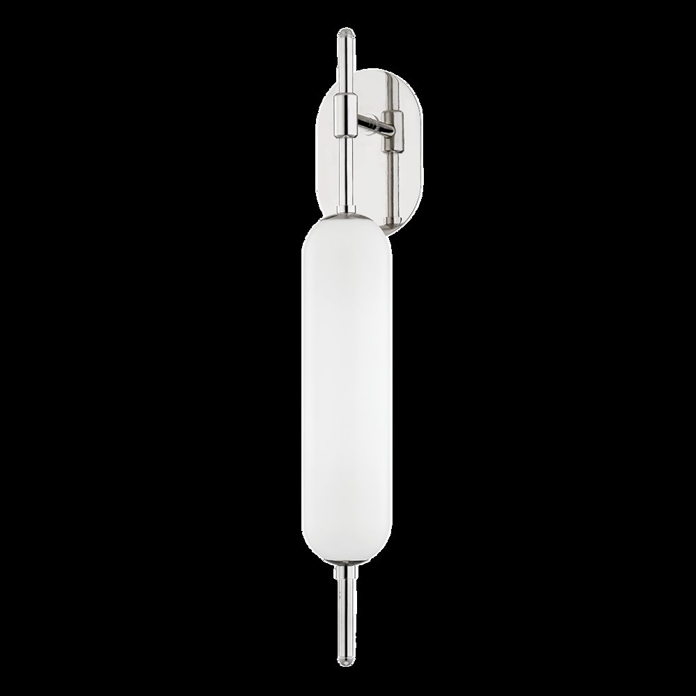 Miley Wall Sconce, Polished Nickel. Picture 1