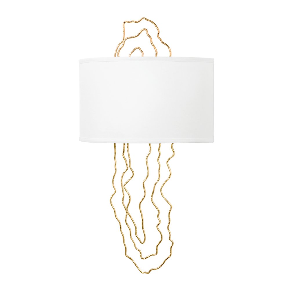 5Th Avenue Wall Sconce, Vintage Gold Leaf. Picture 1