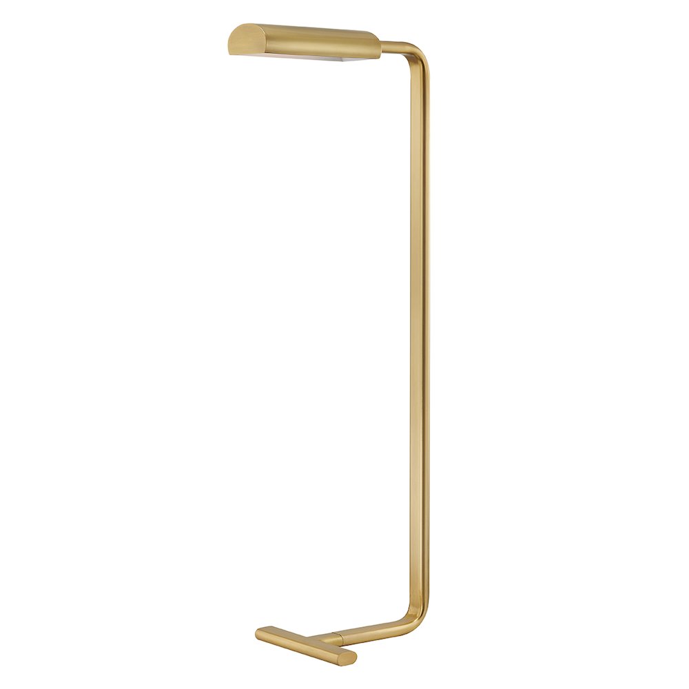 Renwick Floor Lamp, Aged Brass. Picture 1